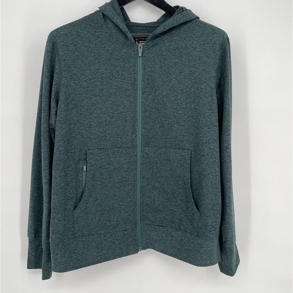 Quince Zip‎ Hoodie Forest Green Size L Recycled Material EUC